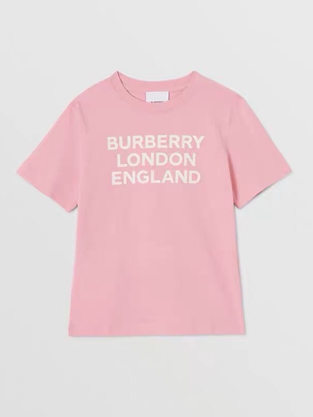 Burberry Pink Logo Short-Sleeve Tee for Kids